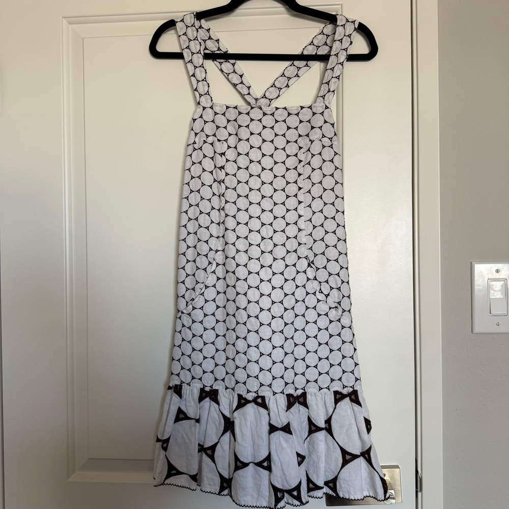 Diane Von Furstenberg Black and White Geometric Midi Dress